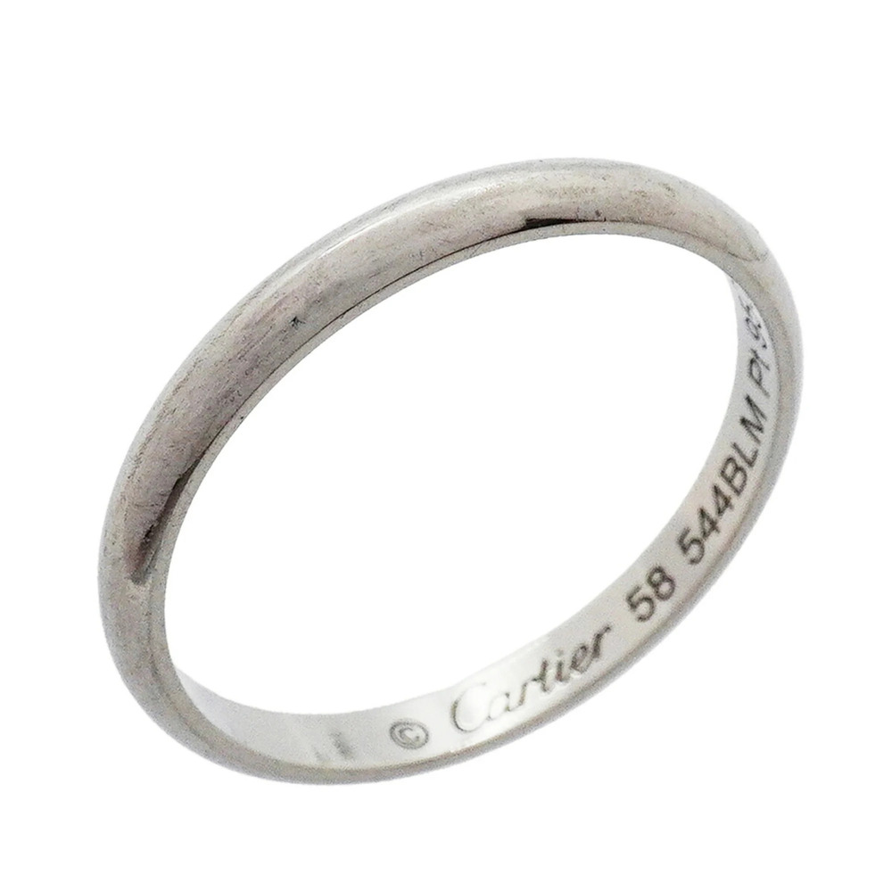 Cartier Wedding Ring, Platinum 950, Size 58, Ladies', P3507813
